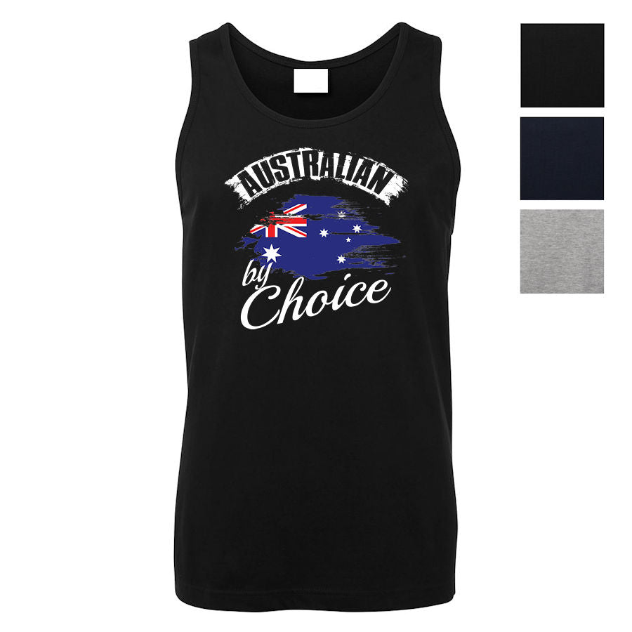Australian By Choice Mens Citizenship Singlet (Colour Choices)