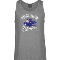 Australian By Choice Mens Citizenship Singlet (Marle Grey) - Big Sizes