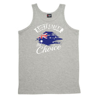 Australian By Choice Mens Citizenship Singlet (Marle Grey) - Regular Sizes