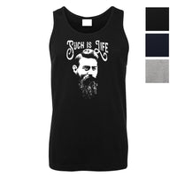 Ned Kelly Such is Life Portrait Mens Singlet (Colour Choices, White Print)