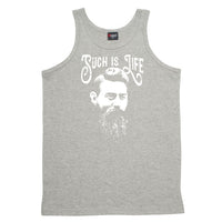 Ned Kelly Such is Life Portrait Mens Singlet (Marle Grey)