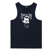 Ned Kelly Such is Life Portrait Mens Singlet (Navy) - 10XL