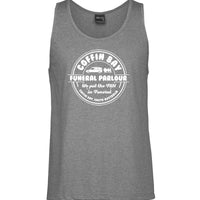 Coffin Bay Funeral Parlour Fake Business Logo Mens Singlet (Marle Grey) - Big Sizes