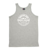 Coffin Bay Funeral Parlour Fake Business Logo Mens Singlet (Marle Grey) - Regular Sizes