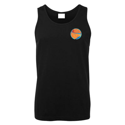 Retro Northern Beaches Left Chest Logo Mens Singlet (Black)