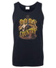 Born Country Mens Singlet (Navy Blue)