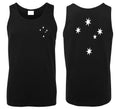 Southern Cross Mens Singlet (Black, Double-Sided)