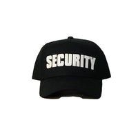 Security Logo Baseball Cap (Black) - Photo Showing Actual Print