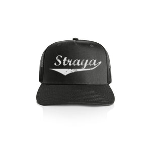 Straya Logo Trucker Hat (Coal, Black Mesh)
