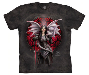 Valour - Dragon Warrior Woman Adults T-Shirt - Fits AU 2XL