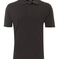 Black Polo Shirt - Big Men's Size (Front View)