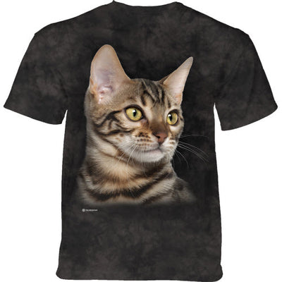 Striped Cat Portrait Adults T-Shirt
