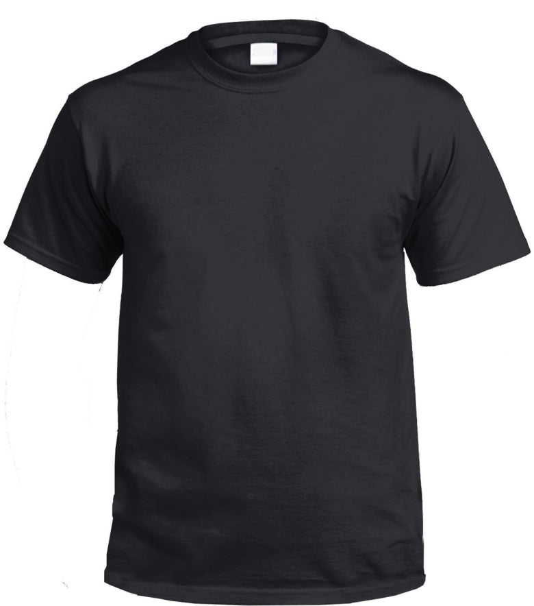 Plain Blank T-Shirt (Black Colours, Regular and Big Men's Sizes)