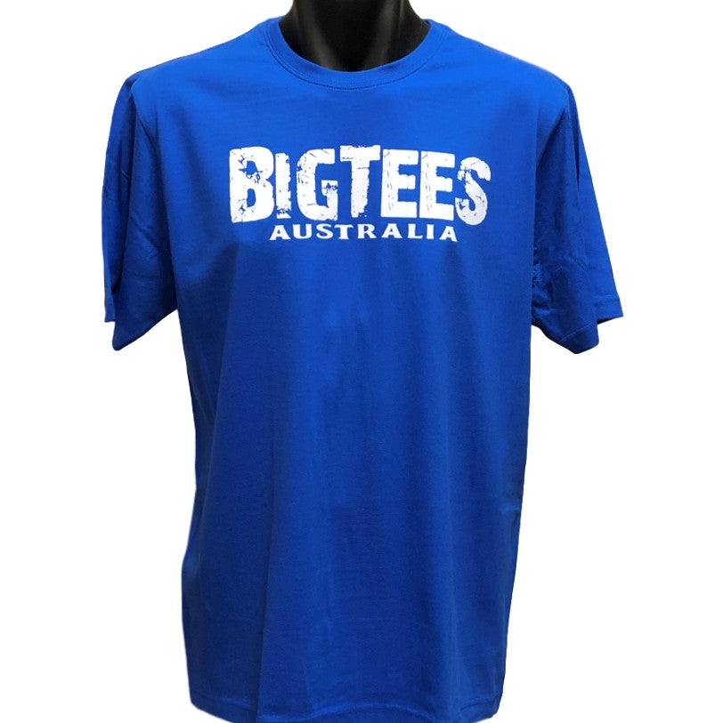 BigTees Australia Logo T-Shirt (Royal Blue, Regular and Big Sizes)