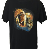 Native American Indian Animals T-Shirt (Regular and Big Sizes)