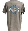 Primal Fish T-Shirt (Marle Grey,Back Print)