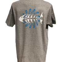 Primal Fish T-Shirt (Marle Grey,Back Print)