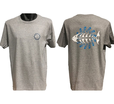 Primal Fish T-Shirt (Marle Grey, Double Sided, Regular & Big Sizes)
