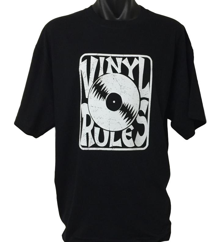 Vinyl Rules Music T-Shirt (Regular and Big Sizes)