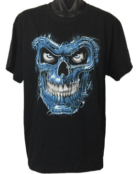 Terminator Skull T-Shirt (Black, Regular and Big Sizes)