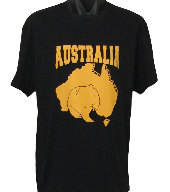 Australian Wombat T-Shirt (Black, Regular and Big Sizes)