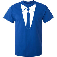 Formal Tie T-Shirt (Royal Blue, Regular and Big Sizes)
