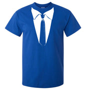 Formal Tie T-Shirt (Royal Blue, Regular and Big Sizes)