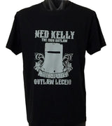 Ned Kelly Iron Outlaw T-Shirt (Grey Print, Regular and Big Sizes)