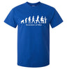 Evolution of Man Computer Guy T-Shirt (Royal Blue, Regular and Big Sizes)