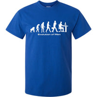 Evolution of Man Computer Guy T-Shirt (Royal Blue, Regular and Big Sizes)
