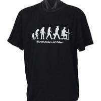 Evolution of Man Computer Guy T-Shirt (Black, Regular and Big Sizes)