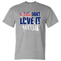 Love it or Leave Australian Flag T-Shirt (Marle Grey, Regular and Big Sizes)