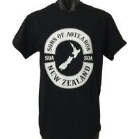 Sons of Aotearoa NZ Map T-Shirt (Regular and Big Sizes)