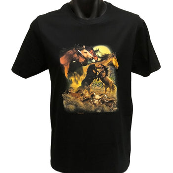 Wild Horses T-Shirt (Black, Regular and Big Sizes)