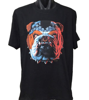 Tuff Bulldog Face T-Shirt (Black, Regular and Big Sizes)