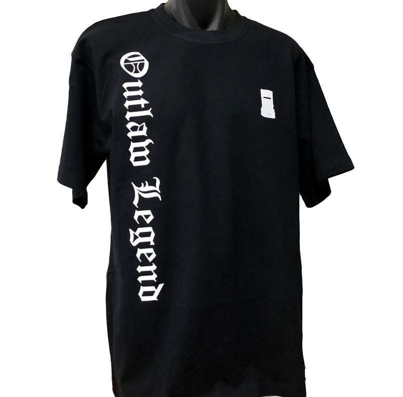 Outlaw Legend Olde Text T-Shirt (Black, Regular and Big Sizes)