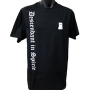 Ned Kelly Descendant in Spirit Olde Text T-Shirt (Black, Regular and Big Sizes)