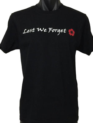 Lest We Forget Red Poppy T-Shirt (Regular and Big Sizes)
