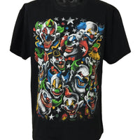 Colourful Evil Clowns T-Shirt (Regular and Big Sizes)