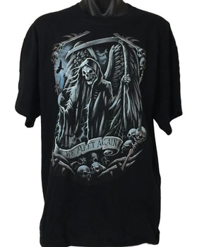 We Meet Again Grim Reaper T-Shirt (Black, Regular and Big Sizes)