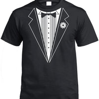 Classic Tuxedo T-Shirt (Black, Regular and Big Mens Sizes)