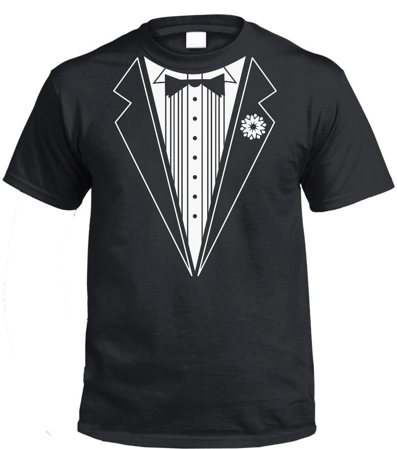 Classic Tuxedo T-Shirt (Black, Regular and Big Mens Sizes)