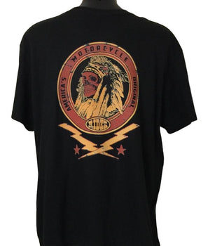 Custom Tradition Motorcycle T-Shirt (Black, Double-Sided, Regular & Big Sizes)