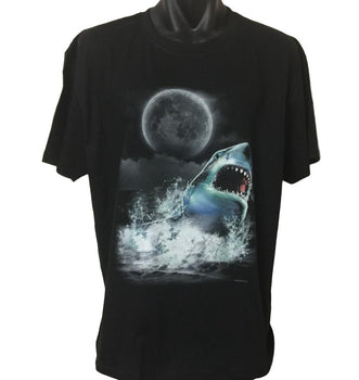 Shark Wilderness T-Shirt (Black, Regular and Big Sizes)