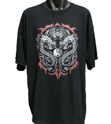 Rising Bengal Tiger Dragon T-Shirt (Black, Regular and Big Sizes)