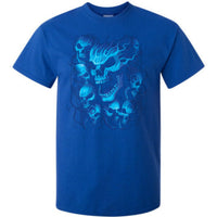 Blue Skulls T-Shirt (Royal Blue, Regular and Big Sizes)