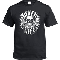 Biker For Life T-Shirt (Black)