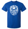 Biker For Life T-Shirt (Royal Blue)