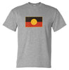 Aboriginal Flag T-Shirt (Marle Grey, Full Colour Print, Regular & Big Sizes)