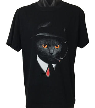 Agent Cat T-Shirt (Black, Regular and Big Sizes)